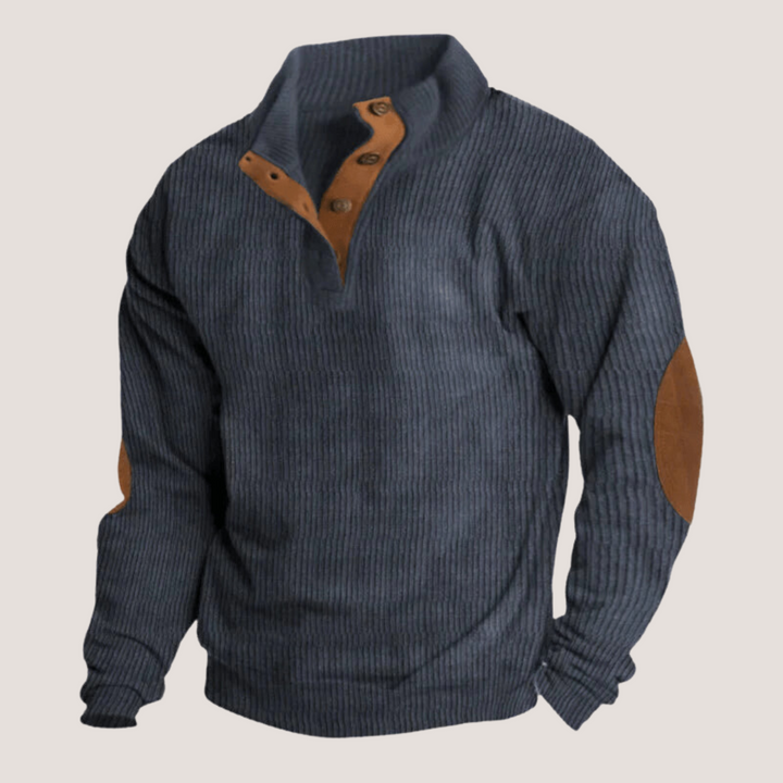 Edoardo - Cord-Sweatshirt mit Kragen