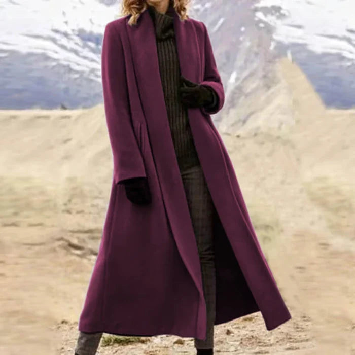 Kalio - Langer Wollmantel mit Handschuhen