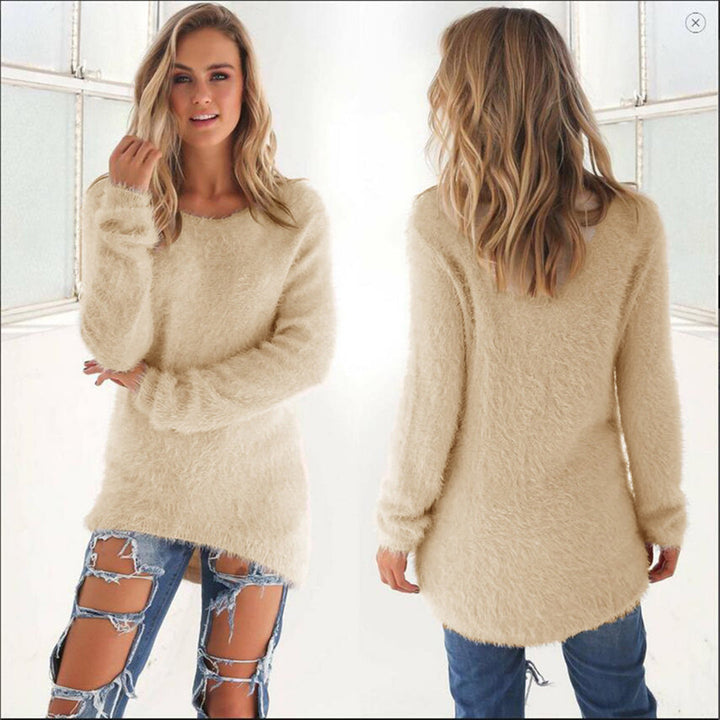 Amelia - Lässiger plüschiger Pullover