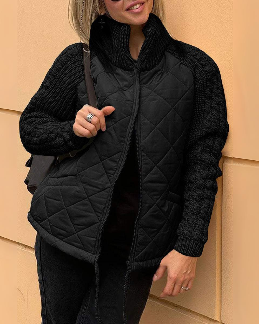 Mila | Patchwork gestrickte Jacke