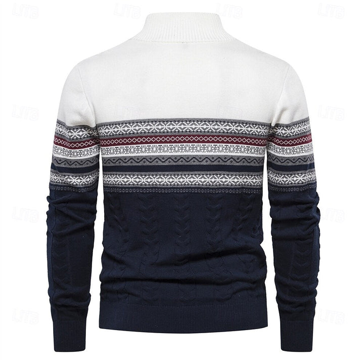 Carlo | Strickpullover mit halbem Reißverschluss