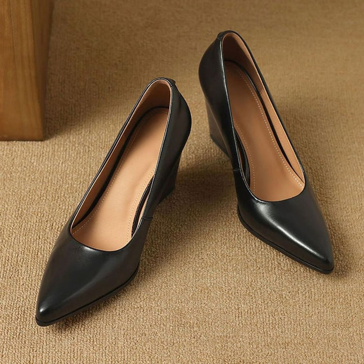 Damen Spitze Pumps High Heel mit stabilem Blockabsatz