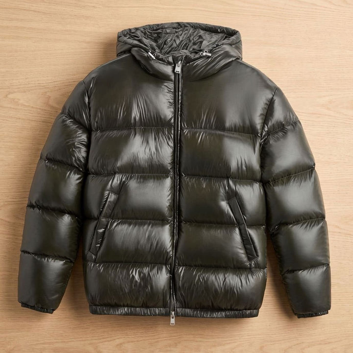 Herren Oversized Kapuzen-Pufferjacke Wasserabweisend Winddicht - Grün