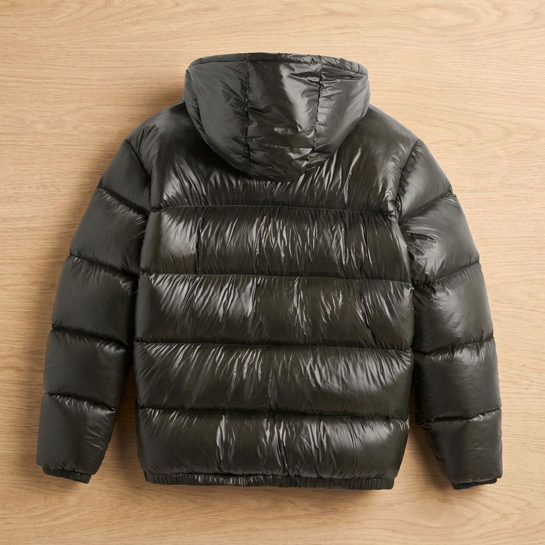 Herren Oversized Kapuzen-Pufferjacke Wasserabweisend Winddicht