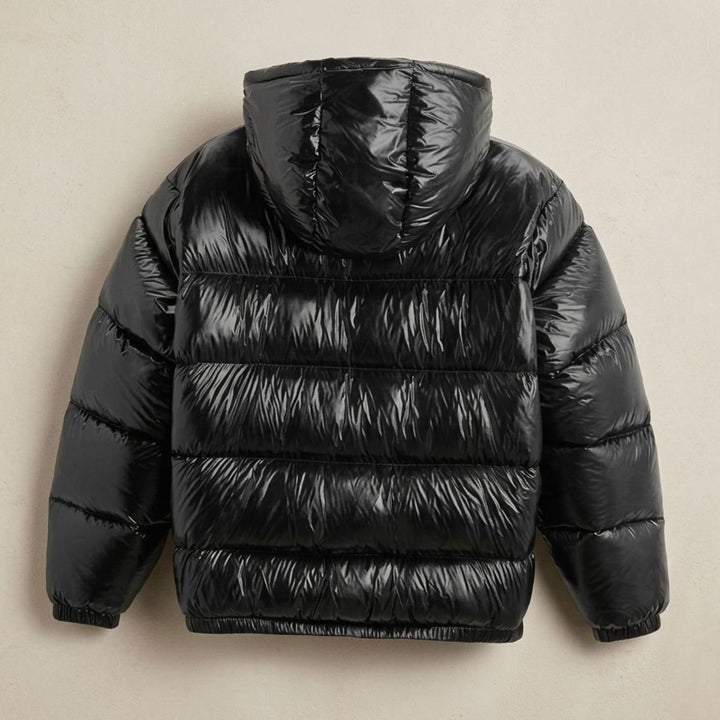 Herren Oversized Kapuzen-Pufferjacke Wasserabweisend Winddicht