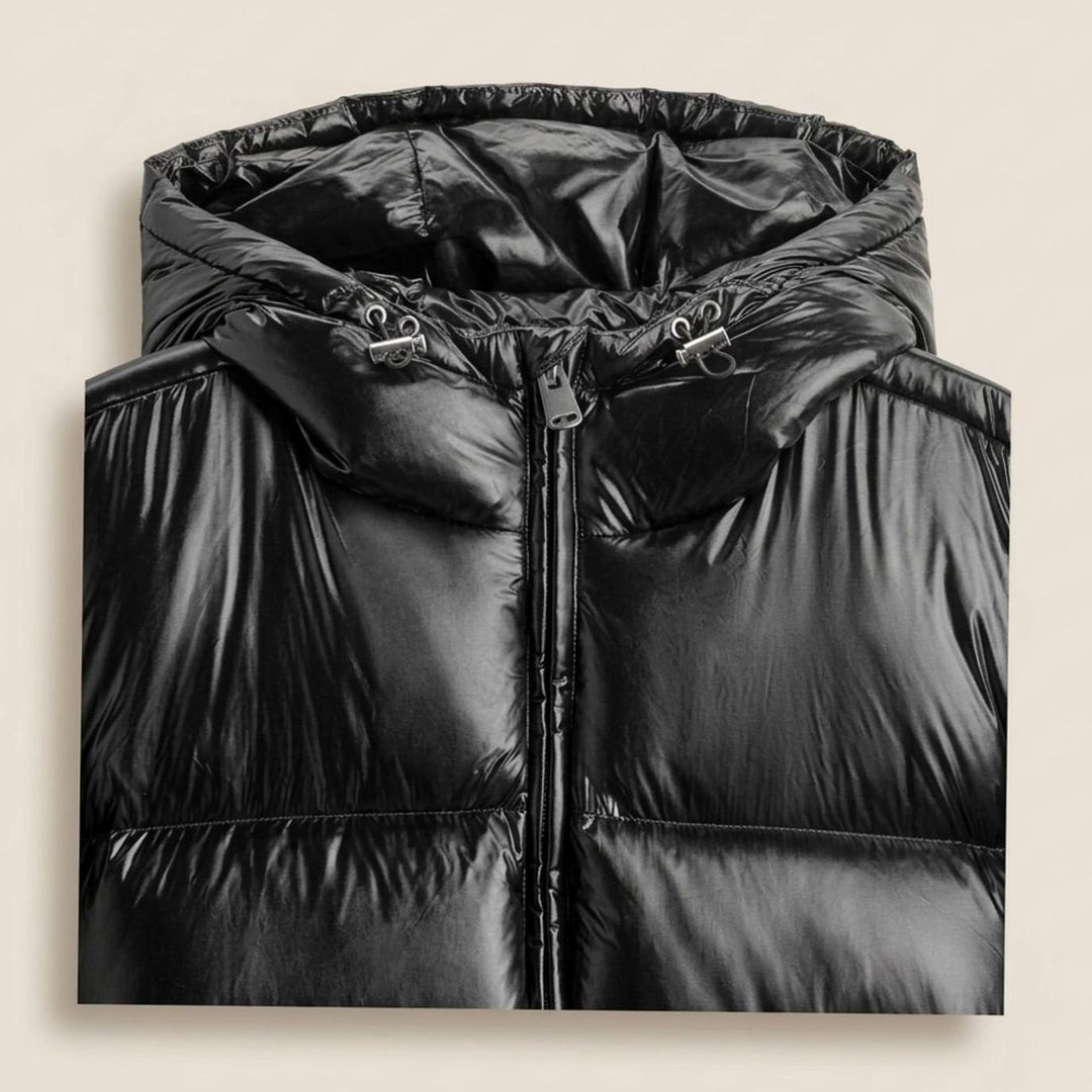 Herren Oversized Kapuzen-Pufferjacke Wasserabweisend Winddicht