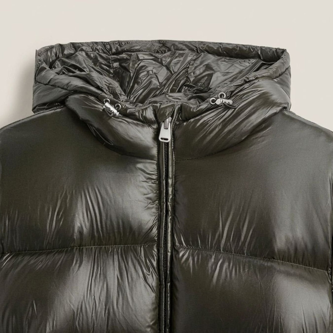 Herren Oversized Kapuzen-Pufferjacke Wasserabweisend Winddicht