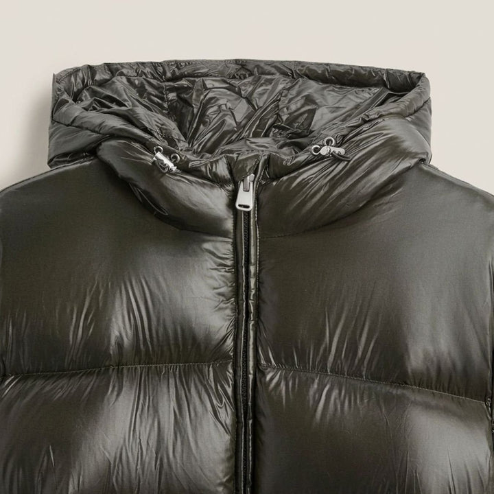 Herren Oversized Kapuzen-Pufferjacke Wasserabweisend Winddicht